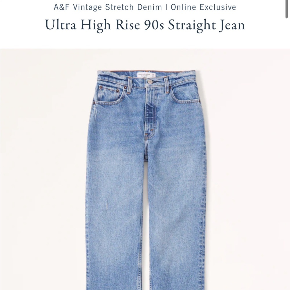 Abercrombie Ultra High Rise 90s Straight Jean
